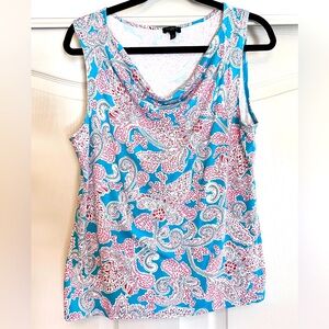 Talbots Paisley Scoop Tank